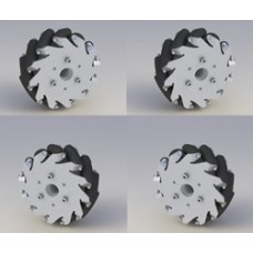 Mecanum Omni Directional Wheel ( 2 Left, 2 Right)-127mm,Aluminum  